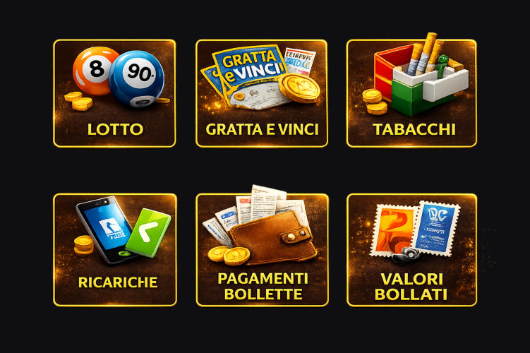 Servizi tabaccheria a Brescia per pagamento bollette, ricariche telefoniche e valori bollati presso Tabaccheria 86